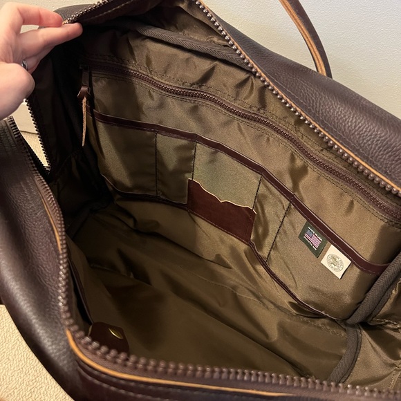 Duluth Trading Company Brown Pebbled Leather Computer Briefcase - Picture 4 of 4